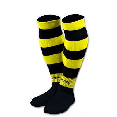 Stribede fodboldstrømper gul/sort